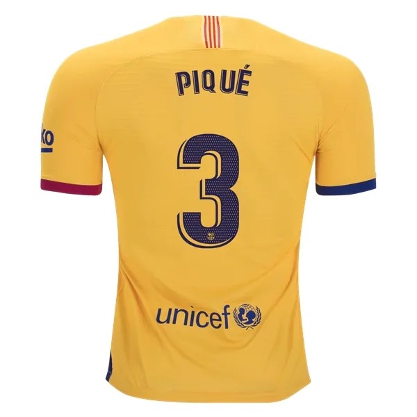 Camiseta Barcelona NO.3 Pique 2ª 2019/20 Amarillo